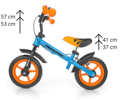 Rowerek biegowy Dragon z hamulcem blue-orange Rowerek biegowy Dragon z hamulcem blue-orange