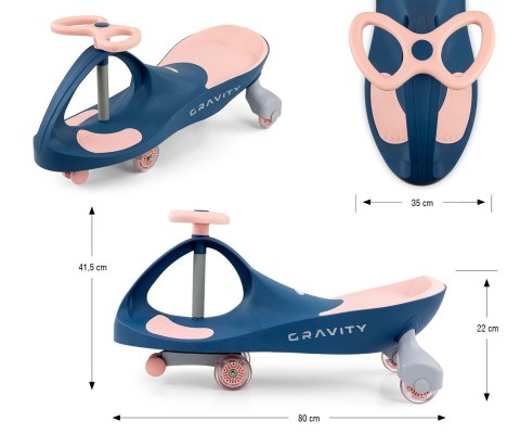 Milly Mally Jeździk Grawitacyjny Gravity Navy Pink Milly Mally Jeździk Grawitacyjny Gravity Navy Pink
