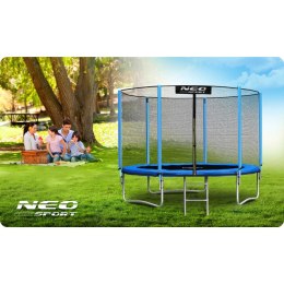 TRAMPOLINA OGRODOWA ROZMIAR 312 CM Z SIATKĄ ZEWNĘTRZNĄ I DRABINKĄ