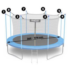 SIATKA WEWNĘTRZNA DO TRAMPOLINY ROZMIAR 374 CM