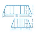 Basen ogrodowy stelażowy 282 x 196 x 84 cm 16w1 Bestway