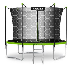 TRAMPOLINA OGRODOWA ROZMIAR 252 CM Z SIATKĄ WEWNĘTRZNĄ I DRABINKĄ
