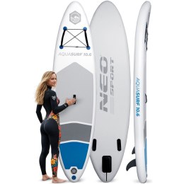 DESKA SUP AQUASURF 10.6 WHITE/BLUE ROZMIAR 320 x 84 x 15 CM