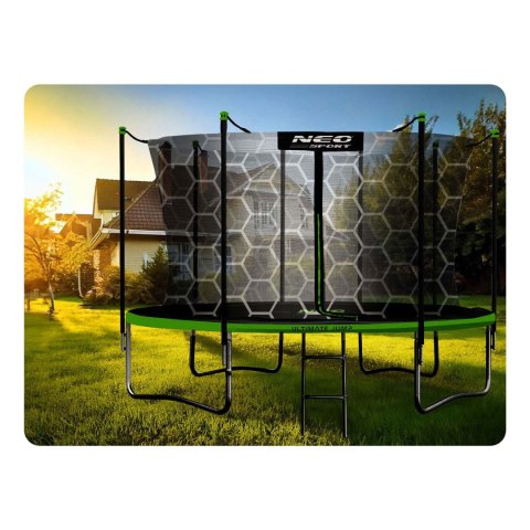 TRAMPOLINA OGRODOWA ROZMIAR 404 CM Z SIATKĄ WEWNĘTRZNĄ I DRABINKĄ TRAMPOLINA OGRODOWA ROZMIAR 404 CM Z SIATKĄ WEWNĘTRZNĄ I DRABINKĄ