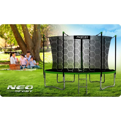 TRAMPOLINA OGRODOWA ROZMIAR 404 CM Z SIATKĄ WEWNĘTRZNĄ I DRABINKĄ TRAMPOLINA OGRODOWA ROZMIAR 404 CM Z SIATKĄ WEWNĘTRZNĄ I DRABINKĄ