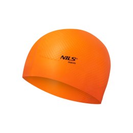 NQC JEDNOKOLOROWY POMARAŃCZOWY CZEPEK SILIKONOWY DOTS NILS AQUA NILS AQUA