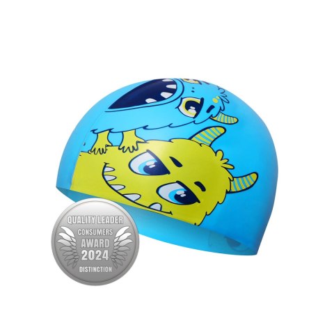 NQC MONSTER NIEBIESKI DZIECIĘCY CZEPEK SILIKONOWY NILS AQUA NILS AQUA NQC MONSTER NIEBIESKI DZIECIĘCY CZEPEK SILIKONOWY NILS AQUA NILS AQUA