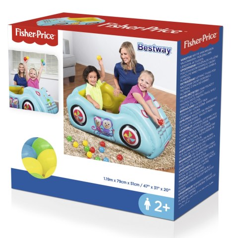 Bestway 93535 FISHER PRICE DMUCHANY SAMOCHÓD WYŚCIGOWY Z PIŁKAMI 119cm x 79cm x 51cm Bestway 93535 FISHER PRICE DMUCHANY SAMOCHÓD WYŚCIGOWY Z PIŁKAMI 119cm x 79cm x 51cm