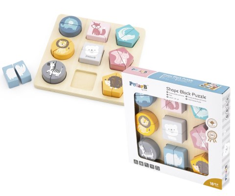 Viga 44012 PolarB Układanka 2w1 Puzzle - kształty Viga 44012 PolarB Układanka 2w1 Puzzle - kształty