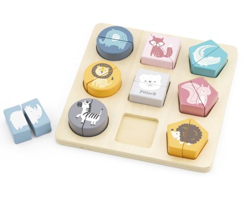 Viga 44012 PolarB Układanka 2w1 Puzzle - kształty Viga 44012 PolarB Układanka 2w1 Puzzle - kształty