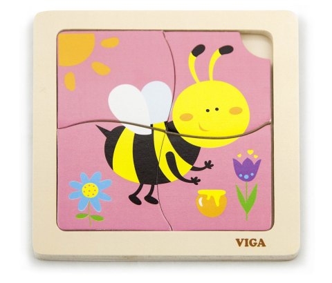 Viga 50138 Puzzle na podkładce - pszczółka Viga 50138 Puzzle na podkładce - pszczółka