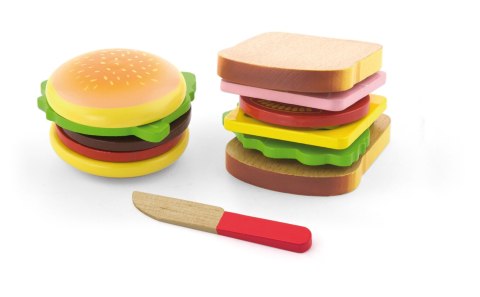 Viga 50810 Zestaw do krojenia - hamburger i kanapka Viga 50810 Zestaw do krojenia - hamburger i kanapka