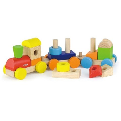 Viga 51610 Barwna kolejka z klockami Viga 51610 Barwna kolejka z klockami