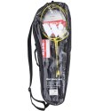 ALUMTEC 4466 ZESTAW RAKIET DO BADMINTONA ŻÓŁTY 2SZT + LOTKI 3 SZT + SIATKA + LINIE WISH WISH