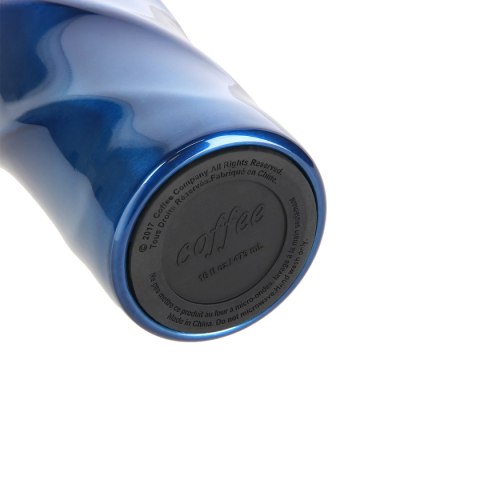 NIEBIESKI KUBEK TERMICZNY SKRĘTNIE PERFOROWANY NIEBIESKI KUBEK TERMICZNY SKRĘTNIE PERFOROWANY