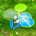 ZESTAW DO BADMINTONA 3w1, 2 RAKIETY + 2 RAKIETY NA PLAŻĘ + LOTKI + FRISBEE JUNIOR