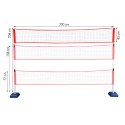 SIATKA MULTIFUNKCYJNA 3w1 DO BADMINTON+TENIS+SIATKÓWKA POKROWIEC PEŁNY