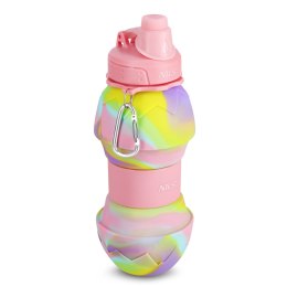 BIDON SILIKONOWY SKŁADANY 700ML RÓŻOWY
