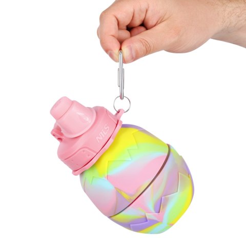 BIDON SILIKONOWY SKŁADANY 700ML RÓŻOWY BIDON SILIKONOWY SKŁADANY 700ML RÓŻOWY
