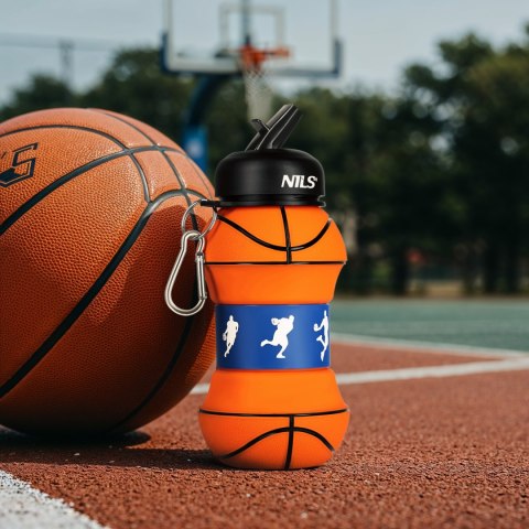 BIDON SILIKONOWY SKŁADANY 550ML BASKETBALL BIDON SILIKONOWY SKŁADANY 550ML BASKETBALL