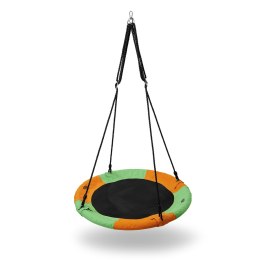 HUŚTAWKA BOCIANIE GNIAZDO POMARAŃCZOWO ZIELONA ŚR.90 CM
