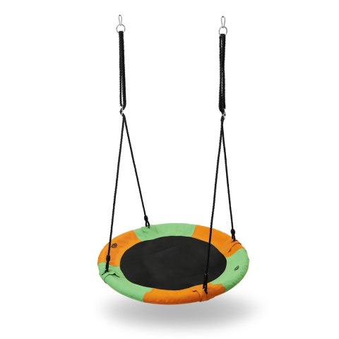 HUŚTAWKA BOCIANIE GNIAZDO POMARAŃCZOWO ZIELONA ŚR.90 CM HUŚTAWKA BOCIANIE GNIAZDO POMARAŃCZOWO ZIELONA ŚR.90 CM