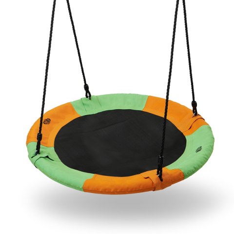 HUŚTAWKA BOCIANIE GNIAZDO POMARAŃCZOWO ZIELONA ŚR.90 CM HUŚTAWKA BOCIANIE GNIAZDO POMARAŃCZOWO ZIELONA ŚR.90 CM