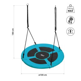 HUŚTAWKA BOCIANIE GNIAZDO TURKUS 100 CM