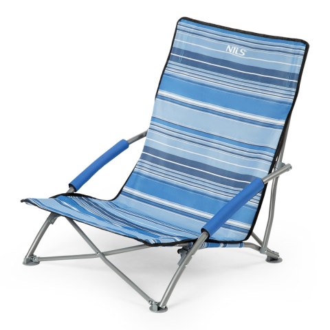 NIEBIESKO-BIAŁE KRZESŁO PLAŻOWE CAMP NIEBIESKO-BIAŁE KRZESŁO PLAŻOWE CAMP