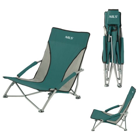 ZIELONO-SZARE KRZESŁO PLAŻOWE CAMP ZIELONO-SZARE KRZESŁO PLAŻOWE CAMP