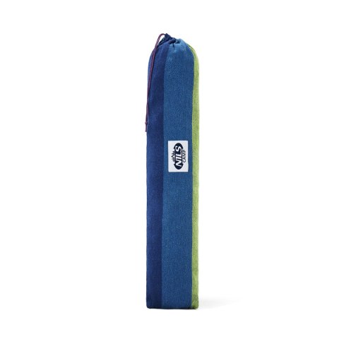 NIEBIESKI HAMAK Z DREWNIANĄ BELKĄ 70CM I METALOWYM UCHWYTEM NIEBIESKI HAMAK Z DREWNIANĄ BELKĄ 70CM I METALOWYM UCHWYTEM
