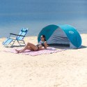 TURKUSOWO-SZARY NAMIOT PLAŻOWY SAMOROZKŁADAJĄCY PODŁOGA CAMP