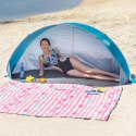 TURKUSOWO-SZARY NAMIOT PLAŻOWY SAMOROZKŁADAJĄCY PODŁOGA CAMP