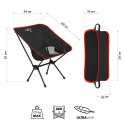 NC3320 KRZESŁO SKŁADANE ULTRALIGHT CZARNE NILS CAMP              NILS CAMP