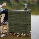 NCB4004 SKŁADANA SKRZYNIA KEMPINGOWA Z POKRYWĄ ZIELONA 50L NILS CAMP NILS CAMP