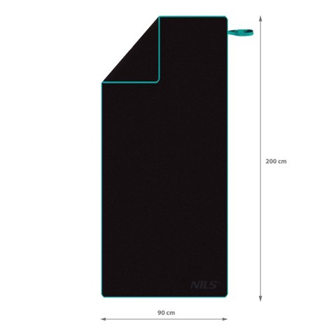 NCR13 CZARNY RĘCZNIK Z MIKROFIBRY 200X90 cm NILS NILS NCR13 CZARNY RĘCZNIK Z MIKROFIBRY 200X90 cm NILS NILS