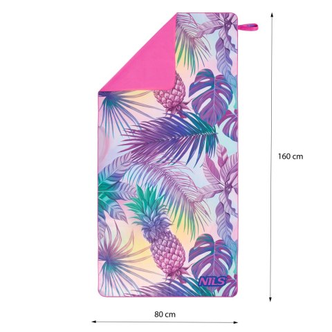 NCR14 RĘCZNIK Z MIKROFIBRY ANANAS 160x80 cm NILS NILS NCR14 RĘCZNIK Z MIKROFIBRY ANANAS 160x80 cm NILS NILS