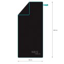 NAR13 CZARNY RĘCZNIK Z MIKROFIBRY 200x90 cm NILS AQUA NILS AQUA