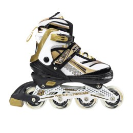 NA1123 A ZŁOTY ROZM. M (35-38) ŁYŻWOROLKI NILS EXTREME NILS EXTREME