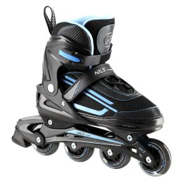 NJ19803A LED NIEBIESKIE ROZM. L(39-42) ŁYŻWOROLKI NILS EXTREME NILS EXTREME