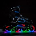 NJ19803A LED NIEBIESKIE ROZM. M(35-38) ŁYŻWOROLKI NILS EXTREME NILS EXTREME