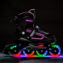 NJ19803A LED RÓŻOWE ROZM. S(31-34) ŁYŻWOROLKI NILS EXTREME NILS EXTREME