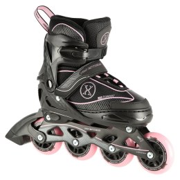 NA11008 CZARNO-RÓŻOWY ROZM. M (35-38) ŁYŻWOROLKI NILS EXTREME NILS EXTREME