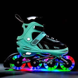 NA11230A MIĘTOWE LED ROZM. XL(43-45) ŁYŻWOROLKI NILS EXTREME NILS EXTREME