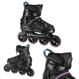 NA1128 CZARNO-FIOLETOWY ROZM. L(39-42) ŁYŻWOROLKI NILS EXTREME NILS EXTREME