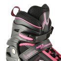 NA19088 CZARNO-RÓŻOWY ROZM. L (39-42) ŁYŻWOROLKI NILS EXTREME NILS EXTREME