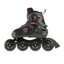 NA19088 CZARNO-RÓŻOWY ROZM. S (31-34) ŁYŻWOROLKI NILS EXTREME NILS EXTREME