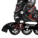 NA9080 CZARNO/CZERWONE ROZM M (35-38) ŁYŻWOROLKI NILS EXTREME NILS EXTREME