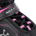NA9080 CZARNO/FIOLETOWE ROZM L (39-42) ŁYŻWOROLKI NILS EXTREME NILS EXTREME