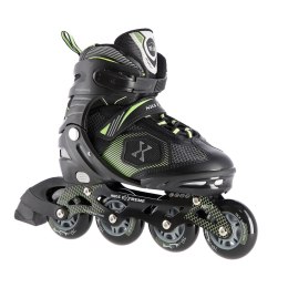 NA9080 CZARNO/ZIELONE ROZM M (35-38) ŁYŻWOROLKI NILS EXTREME NILS EXTREME